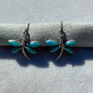 Vintage Turquoise Dragonfly Earrings